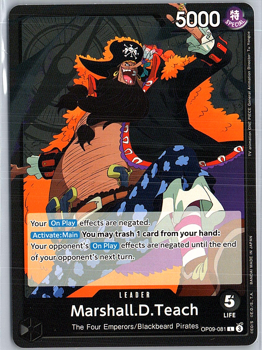 Marshall.D.Teach (081) L Emperors in the New World OP09-081 NM