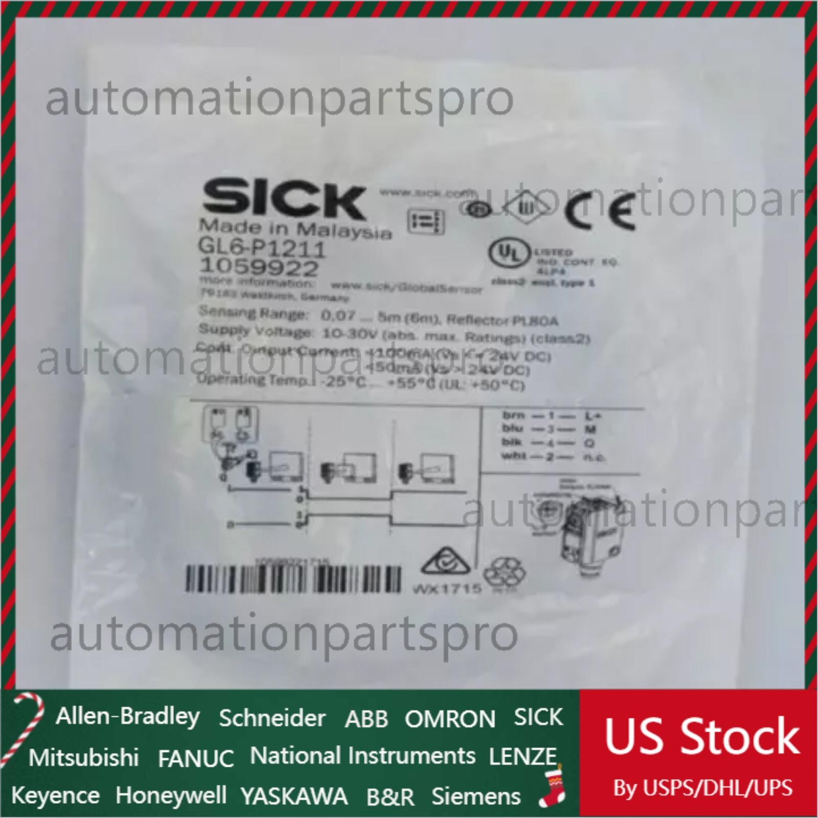 New Sick GL6P1211 1059922 GL6-P1211 Photoelectric Sensor