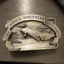 Bergamot Brass Works 1982 Space Shuttle Columbia Belt Buckle Astronauts Theme
