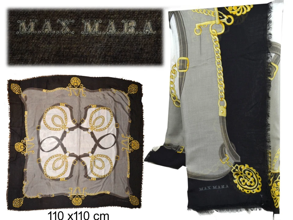 MAX MARA Women's 110x110 cm Showroom Sample MM04 T0P - Image 2 of 4