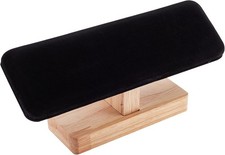 Wooden Watch Display Stand Black Velvet T-Bar Bracelet Holder Jewelry Organizer