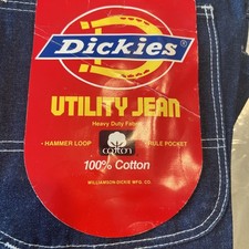 Vintage NWT Dickies J1993L Utility Work Pants Denim Jeans 33 x 34 Hammer Loop