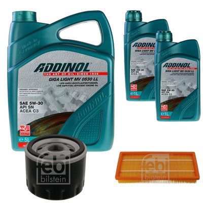 FEBI Inspektionspaket 7L ADDINOL GIGA LIGHT MV 0530 LL für Fiat Bravo II 198_