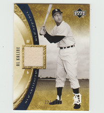 2005 UD AL KALINE MLB ARTIFACTS GAME-WORN JERSEY NON-AUTOGRAPH S/N 227/325