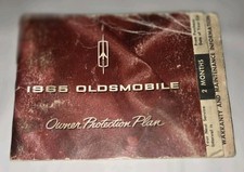 1965 Oldsmobile Owner Protection Plan 1965 Oldsmobile Owner Protection Plan