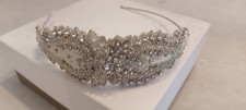 Richard Designs Women's Tiara with Pearls and Crystals for Weddings worn once