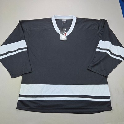 EALER Hockey Jersey Practice Striped Black White Mens Size Large NEW