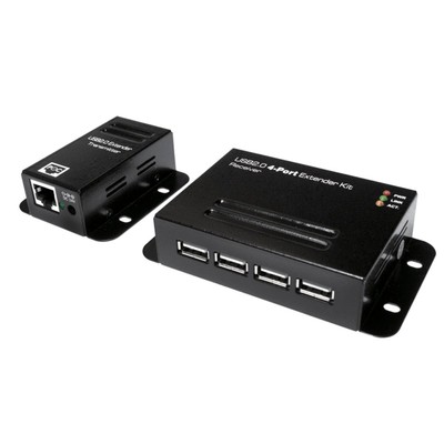 USB 2.0 Extender Set, mit 4-Port USB Hub, PoE LogiLink UA0252 (4052792035377)