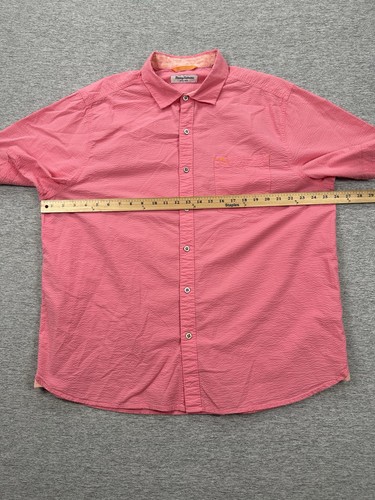 Tommy Bahama Shirt Mens XL Nova Wave Seersucker Salmon Short Sleeve Vacation - Picture 4 of 7