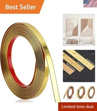 Glossy Gold Finish Molding Trim, 196.8L x 0.4...