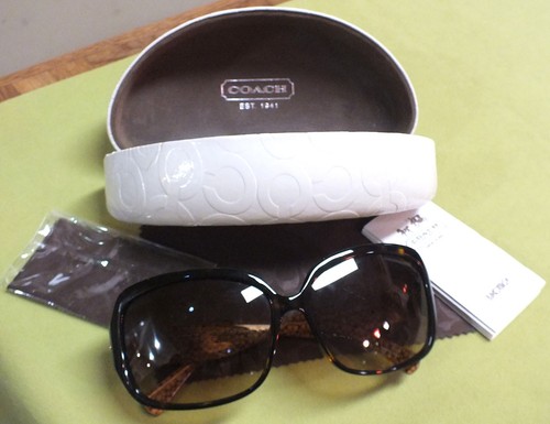 Auth Coach Tortoise Sunglasses HC 8027 5006/13 Comes in Case/Papers