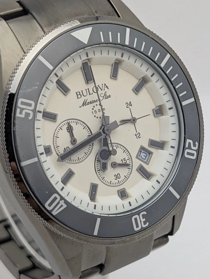 Reloj Hombre Bulova Marine Star Cronógrafo 98B205 Cuarzo Acero De Japón Foto 4 de 4