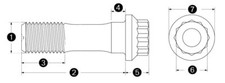 Arp 200-6207 Arp2000 Material 38 1.500 Underhead Length Rod Bolt Kit 8 Bolts