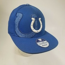 Reebok Indianapolis Colts NFL Equipment Fitted Hat Cap Adult S/M Blue