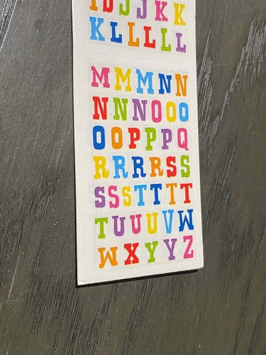 Vintage Mrs. Grossman's Strip Block Alphabet ABCs Colorful Acid Free Stickers - Picture 2 of 3
