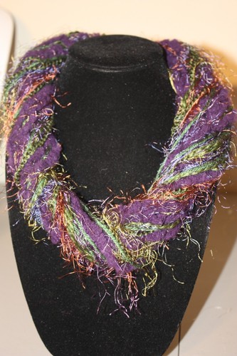Yarn Necklace Scarf Lightweight Women Accessory Magnetic Clasp - Picture 65 of 85