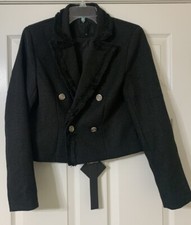 NWT Mina Self Black Tweed Blazer Size Small K13 