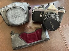 Vintage Asahi Pentax ME 35mm Camera ME w Lens Cover  Leather Camera Cover Case