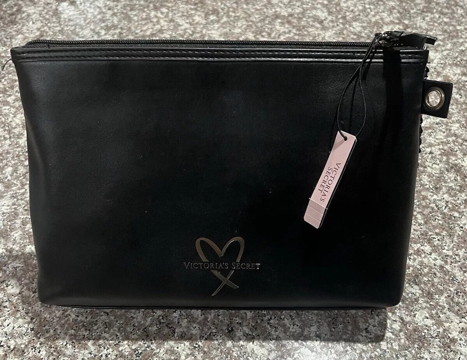 Bolso sin asas cosmético Victoria's Secret Red Lips Kiss Me lentejuelas nuevo Foto 3 de 4