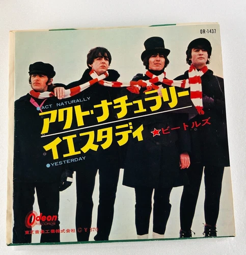 The Beatles –  Act Naturally / Yesterday [Single]60's Japan RED vinyl record