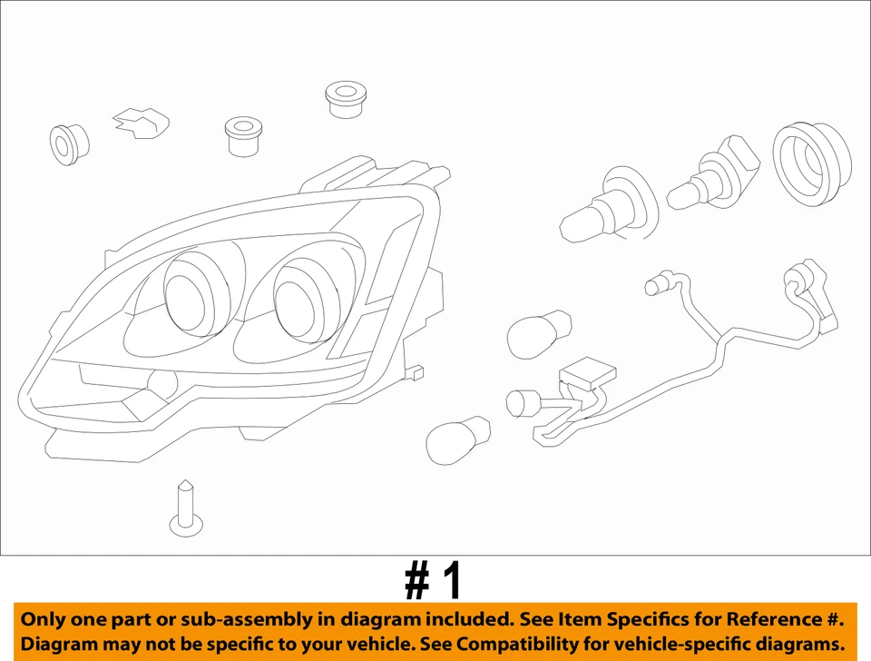 Farol GMC GM OEM 09-12 Acadia 20912393 - Imagem 2 de 2