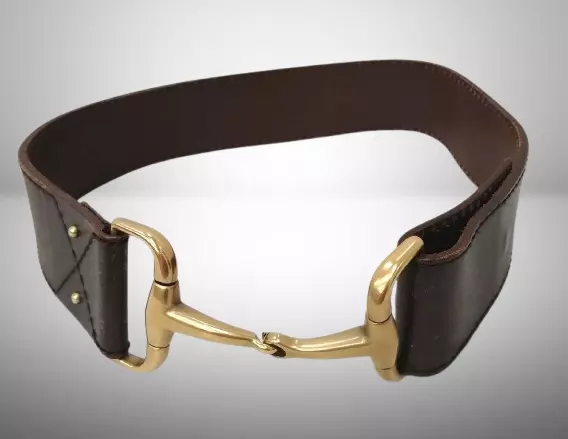 Ceinture femme GUCCI Horsebit taille 38 marron L 77 cm Japon [occasion]