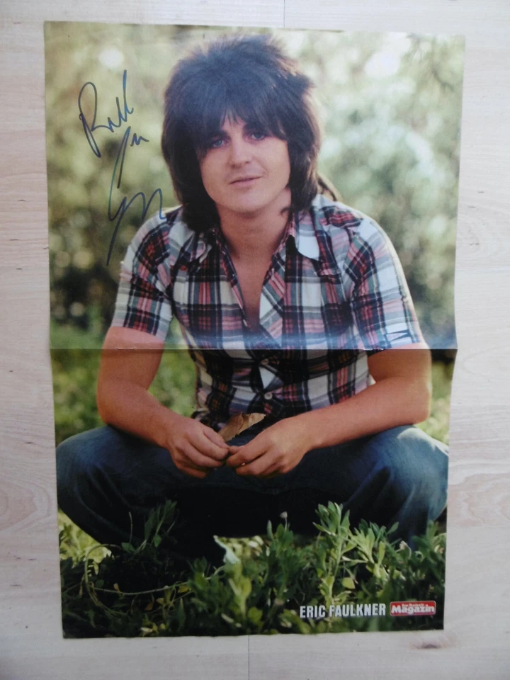 Eric Faulkner "Bay City Rollers" Autogramm signed 29x43 cm Poster gefaltet - Bild 1 von 1