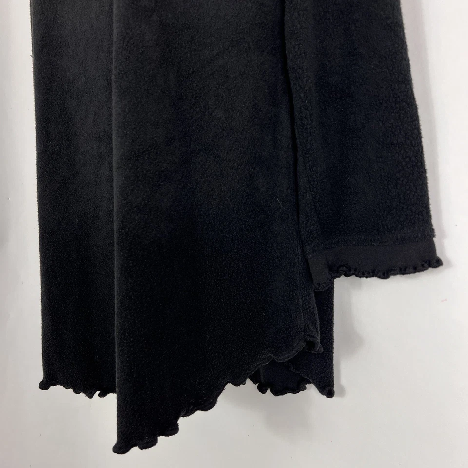 Moletom Roaman's Fleece Feminino Grande Manga Longa Preto Gola Redonda Elástico - Imagem 4 de 4