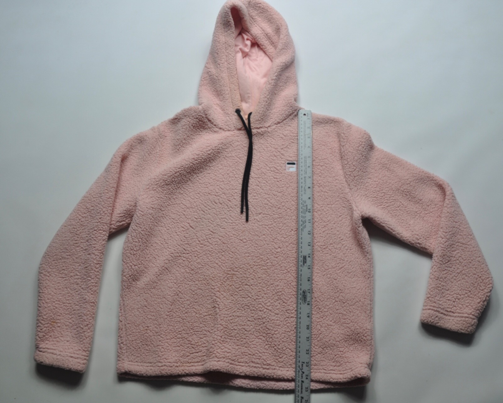 Felpa donna Fila Sherpa pullover in pile con cappuccio rosa