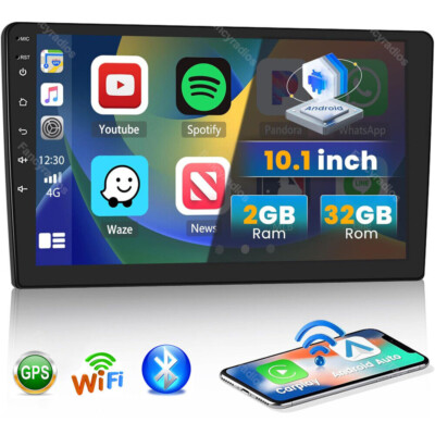 10.1'' Android 13 Car Stereo CarPlay Double 2Din GPS Navi WiFi BT 2+32GB Radio
