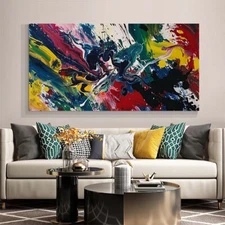 hand painted canvas wall art aesthetic abstract graffiti modern abstract white