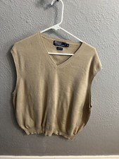 Polo Golf Ralph Lauren Sweater Vest Mens size XXL Beige V neck