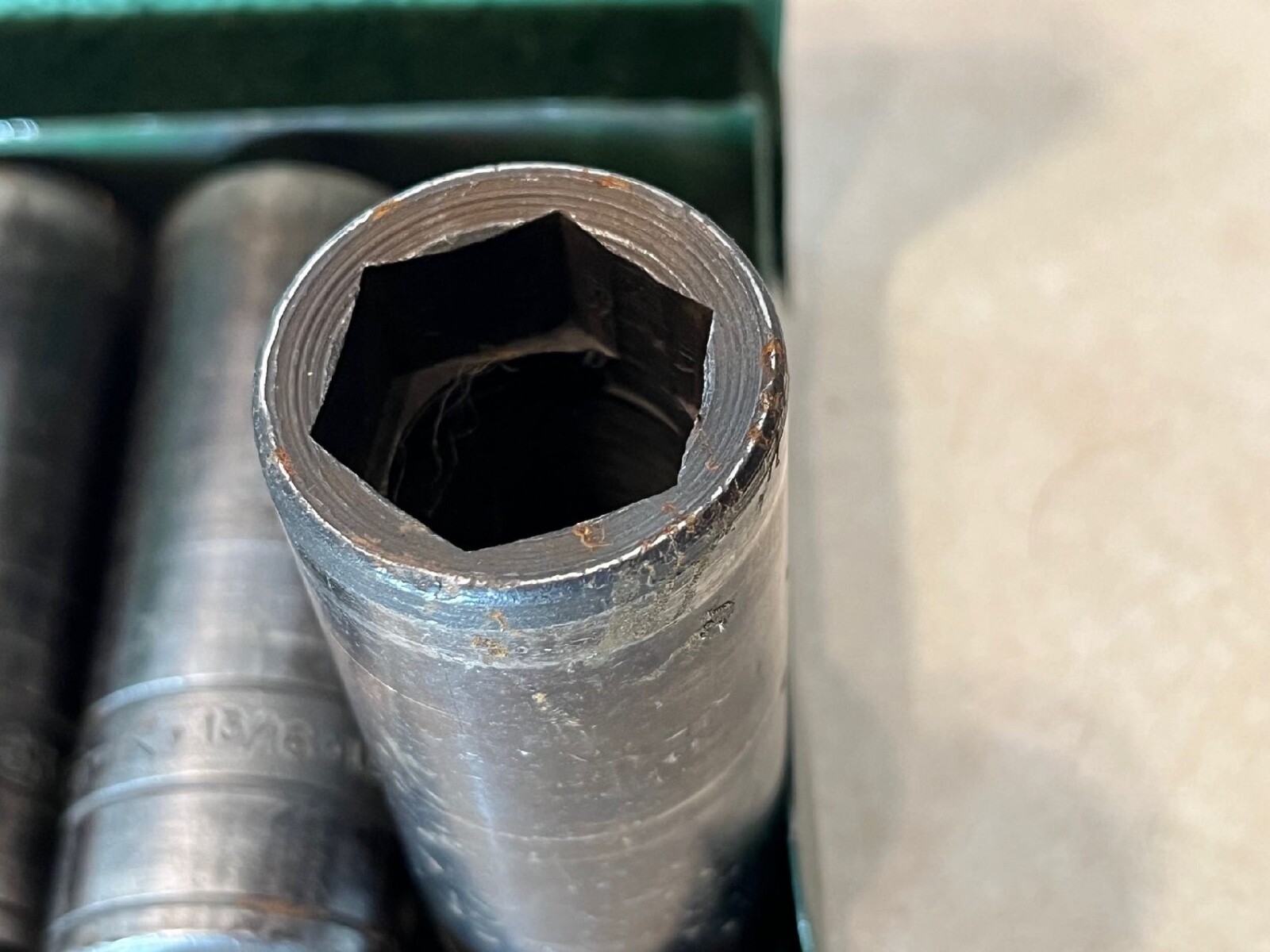 Vintage SK Tool 1/2" Drive SAE Deep 6pt Impact Socket Set 8 Piece USA