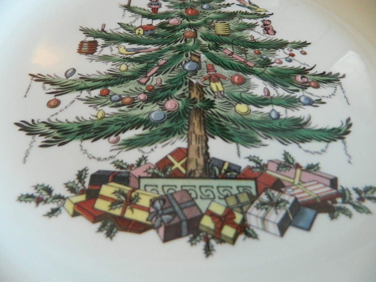 Spode China Christmas Tree Buffet Set in Original Box Made in