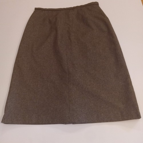 Amanda Smith Womens SZ 12 Brown Tweed Skirt Lined Pleated Front Wool Blend Midi - Picture 3 of 8