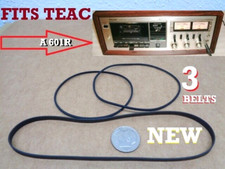 BELT KIT 3 PC FITS TEAC A 601R A-601 R THREE NEW BELTS U.S. STOCK 