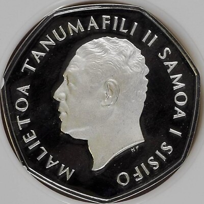 1984年 サモア ワンタラ ピーフォート SAMOA. 1984, Tala, Silver - NGC PF68 - Piedfort / Piéfort (RARE
