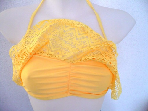 Taille M/ L 38 40 haut top de Maillot de bain avec dentelle - Picture 4 of 6