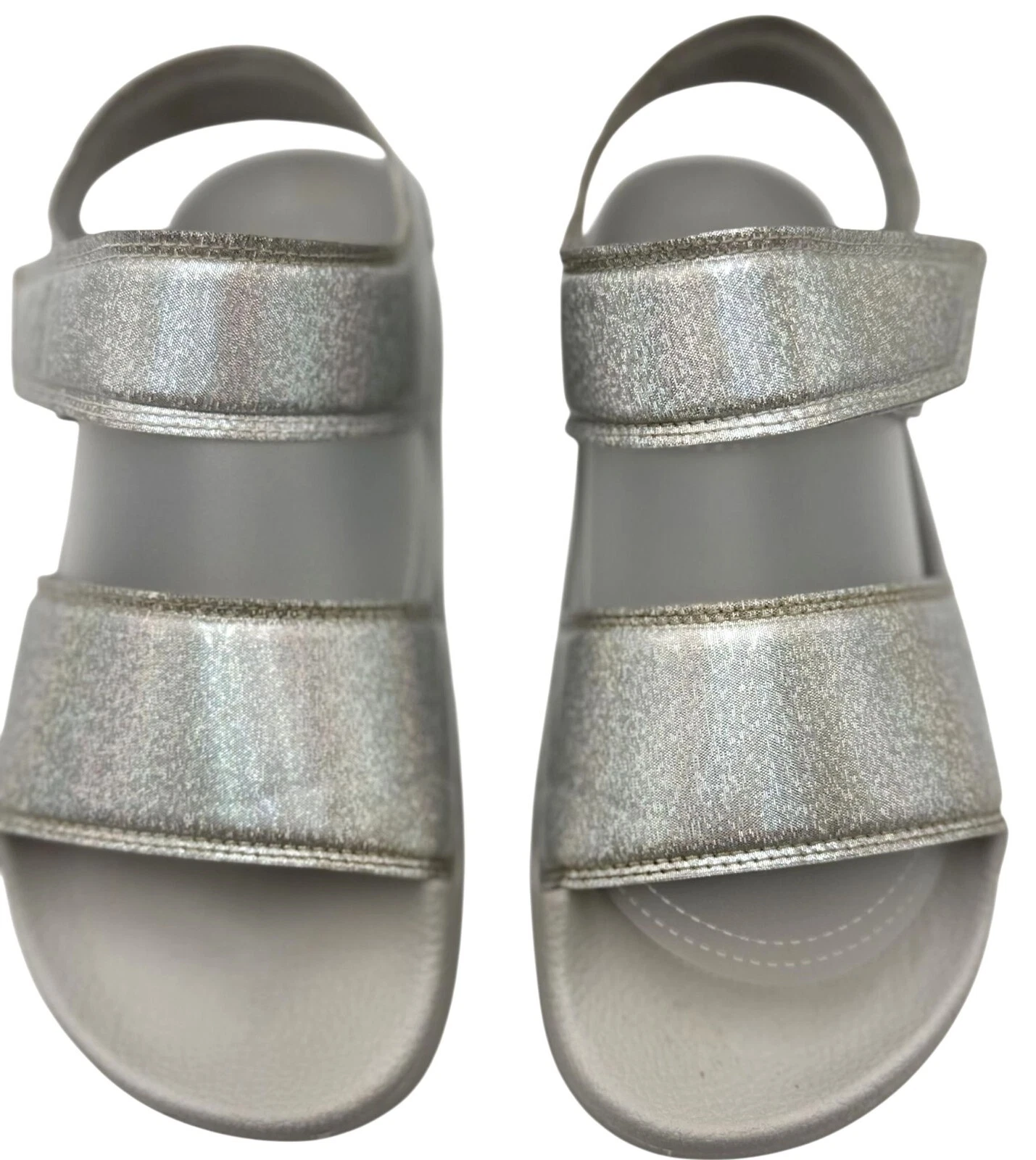 Sandali Adidas bambino taglia 5 argento glitter cinturino regolabile