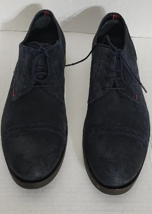 Tommy Hilfiger Mens Shoes Size 11.5 Dark Blue Loafer Suede  display picture 3