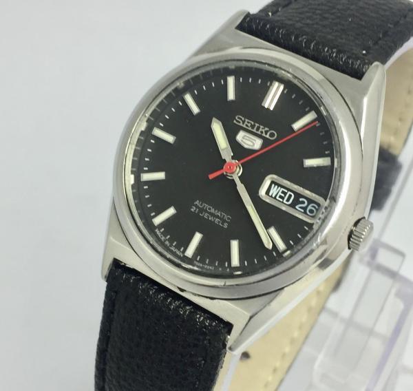 Seiko 5 Automatic 7S26-0450 Black Dial Day/Date Vintage Men's
