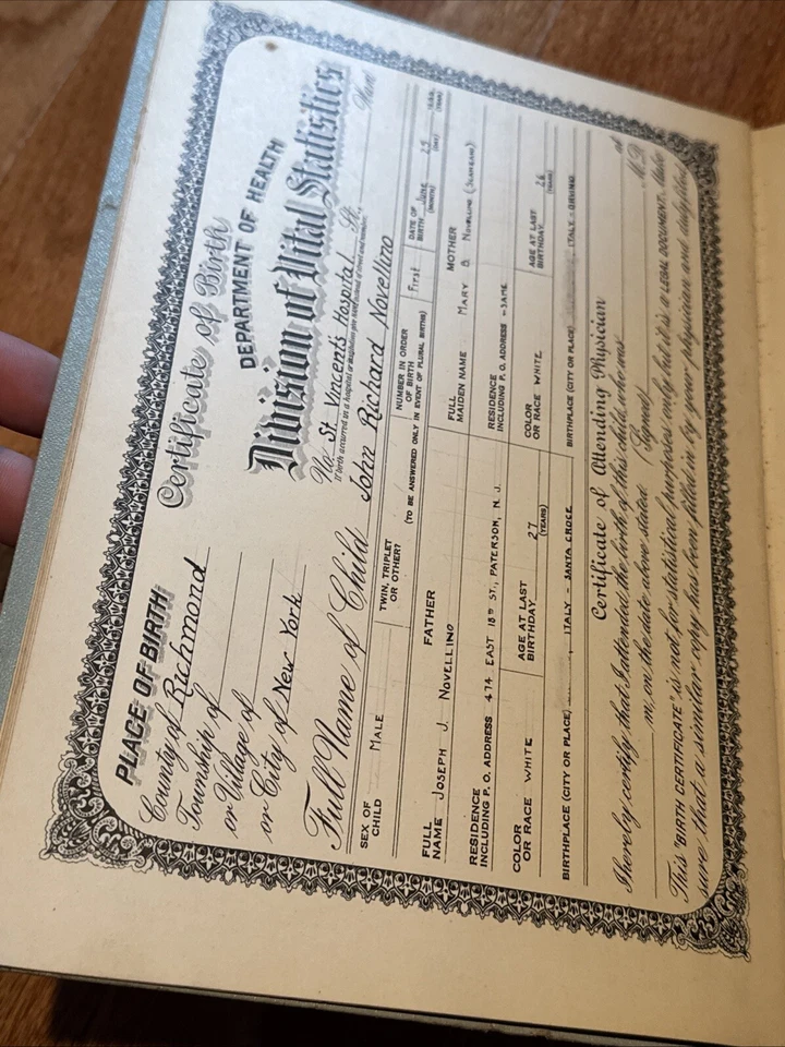 Baby Boy Book Log-o-Life McMillin-Foley Publishing Vintage 1940 Partially Filled Foto 4 de 4