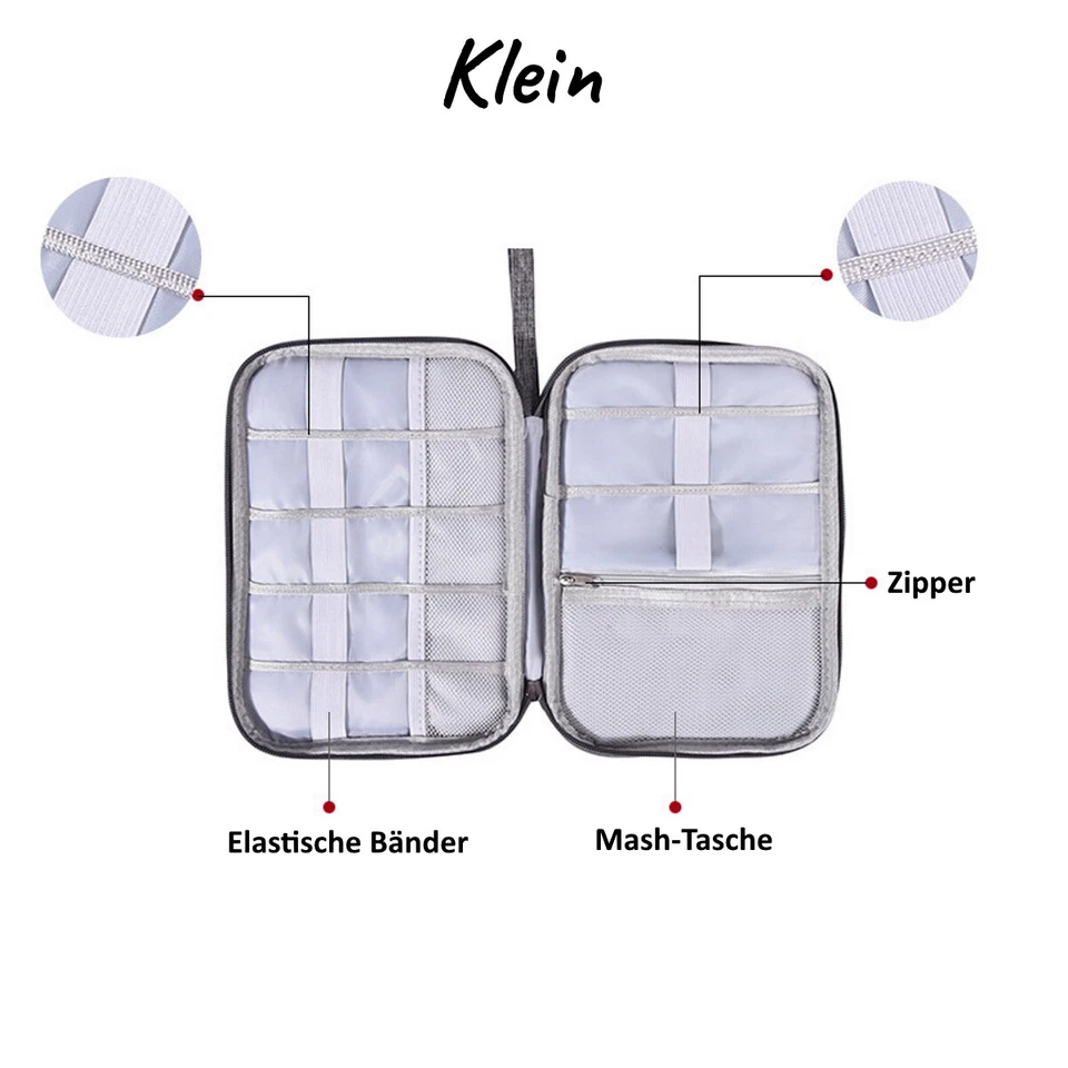 Kabeltasche Elektronik Accessoires Zubehör Kabel Organizer Tasche Reisetasche - Bild 4 von 4