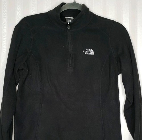The North Face Para Dama Talla S 1/4 Negro Suéter Lana Manga Larga  Cremallera Ligero | eBay