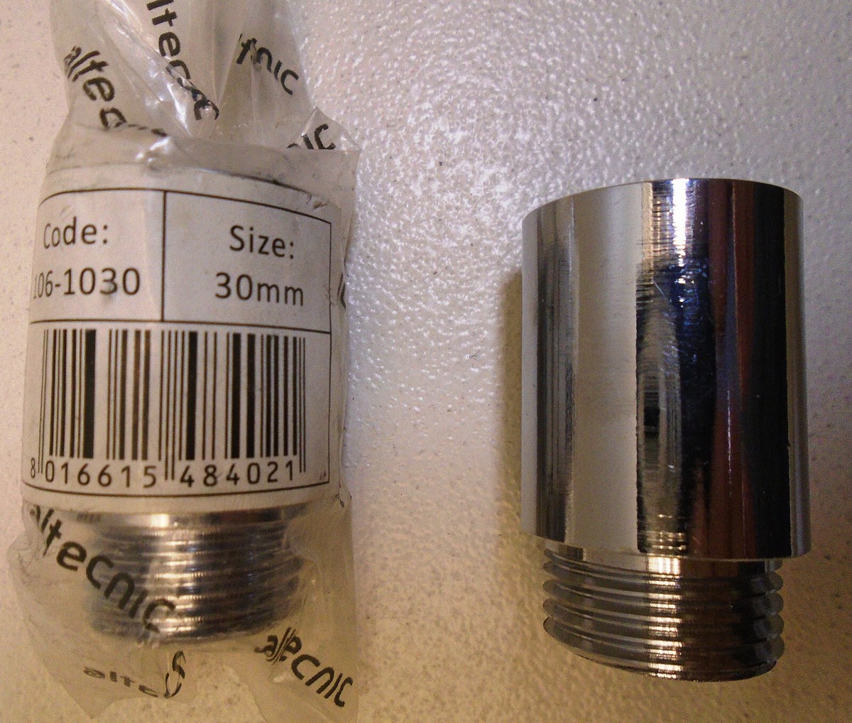 Altech Radiator extension pieces - Chrome Plated ½