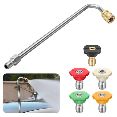 #ad #ad High Pressure Rod Washer Extension Gutter Rod with 5pcs Nozzle Tips $16.99