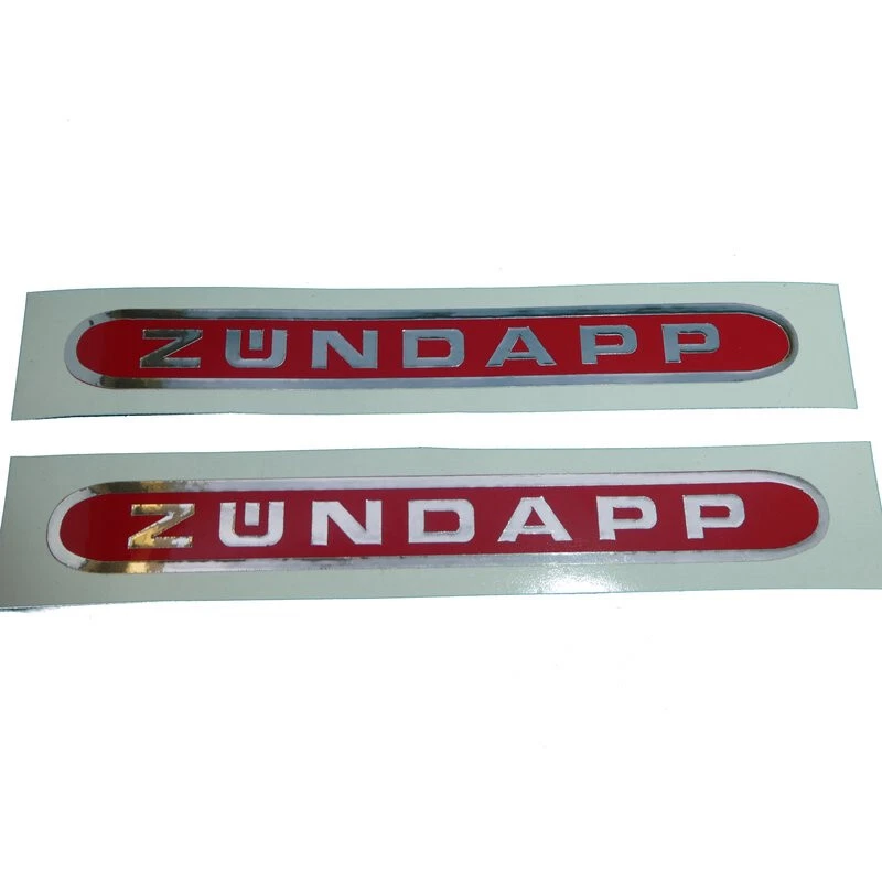 Zündapp Aufkleber Dekor Tank 517 127x15mm Rot/Chrom