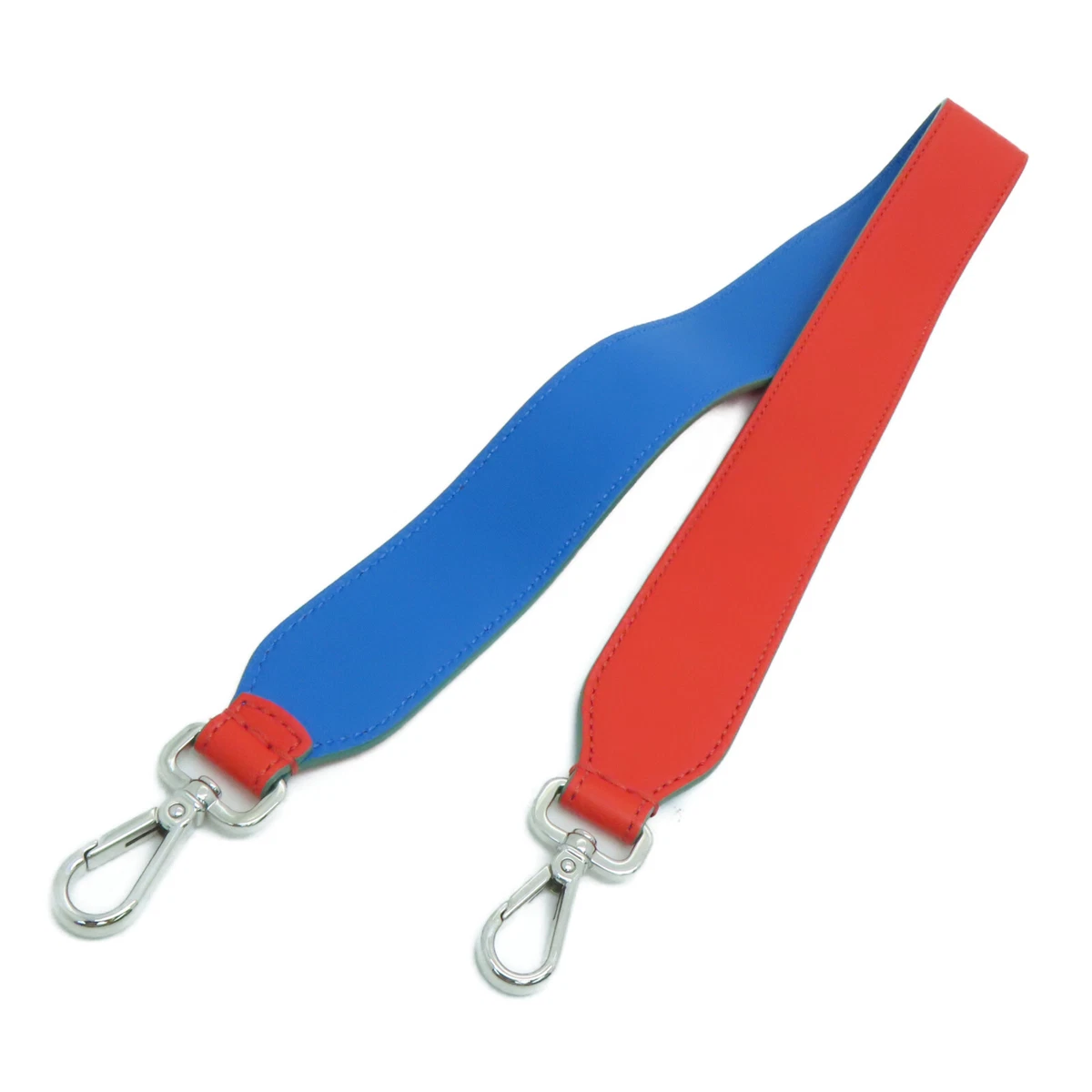 Fendi Shoulder Strap Calfskin Leather Red Blue