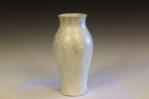 Ancien vase flamme cristalline porcelaine atelier japonais art nouveau signé - Photo 2/11