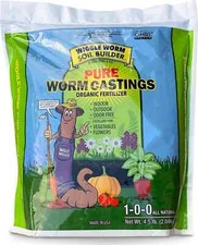 100% Pure Organic Worm Castings Fertilizer, 4.5-Pounds - Improves Soil Fertility